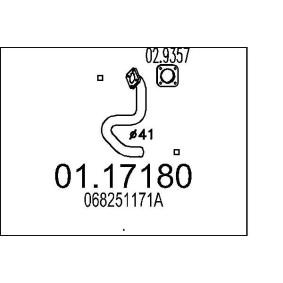 Köp Avgasrör av MTS 01.17180 till det låga priset 312,55 kr
