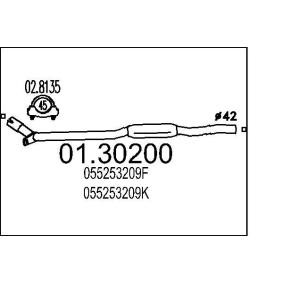 Köp Främre ljuddämpare av MTS 01.30200 till det låga priset 12433,96 kr