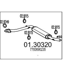 Vorschalldämpfer für RENAULT von MTS