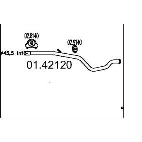 Abgasrohr 01.42120