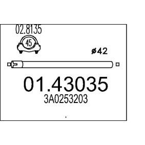 Köp Avgasrör av MTS 01.43035 till det låga priset 12387,89 kr