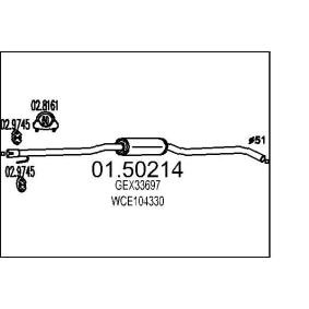Mittelschalldämpfer von MTS 01.50214