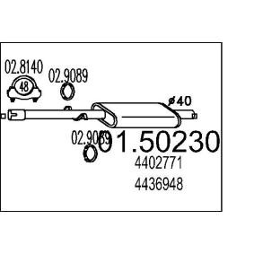 Mittelschalldämpfer 01.50230 von MTS günstig für 50,72 € online kaufen