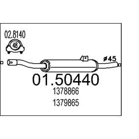 Achetez des Silencieux intermédiaire MTS 01.50440 à prix pour 987,90 €
