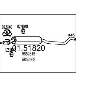 Mittelschalldämpfer 01.51820