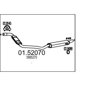 Achetez des Silencieux intermédiaire MTS 01.52070 à prix pour 81,07 €