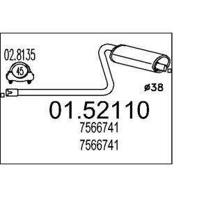 Mittelschalldämpfer 01.52110 FIAT DUNA von MTS