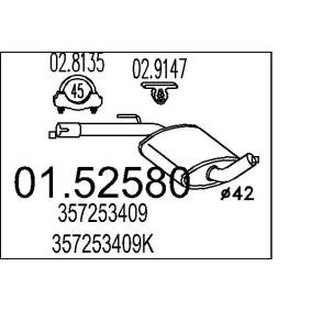 VOLKSWAGEN Mittelschalldämpfer von MTS