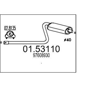 Achetez des Silencieux intermédiaire MTS 01.53110 à prix pour 63,60 €