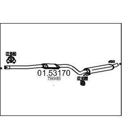 Achetez des Silencieux intermédiaire MTS 01.53170 à prix pour 98,92 €