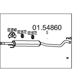 Mittelschalldämpfer 01.54860