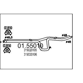 Abgasrohr 01.55010