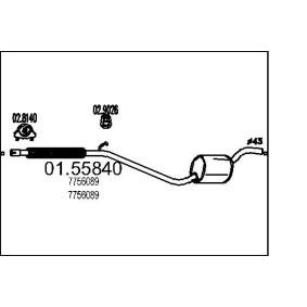 Mittelschalldämpfer 01.55840 für AUTOBIANCHI