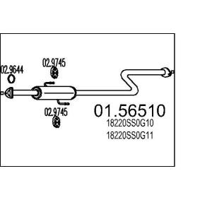 Mittelschalldämpfer 01.56510 HONDA PRELUDE von MTS