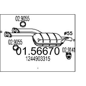 Mittelschalldämpfer 01.56670