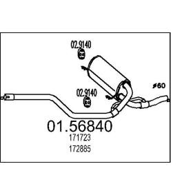 Mittelschalldämpfer von MTS 01.56840