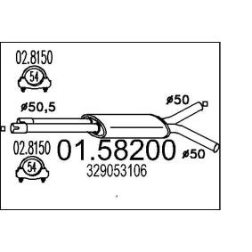 Mittelschalldämpfer 01.58200
