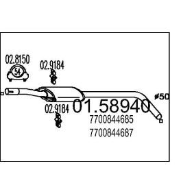 Mittelschalldämpfer 01.58940 von MTS günstig für 42,08 € online kaufen