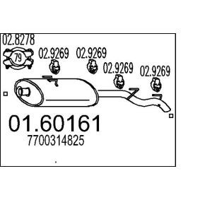 Endschalldämpfer 01.60161 RENAULT MASTER von MTS