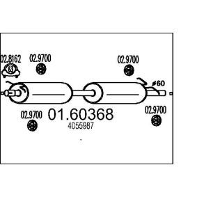 Endschalldämpfer 01.60368 FORD TRANSIT von MTS