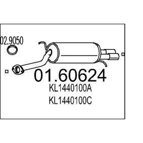 Endschalldämpfer 01.60624 MAZDA XEDOS von MTS