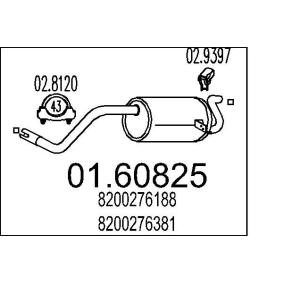 Endschalldämpfer 01.60825 RENAULT MODUS von MTS