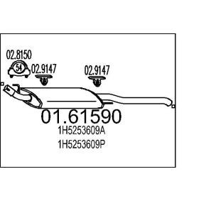 Endschalldämpfer 01.61590 VOLKSWAGEN VENTO von MTS