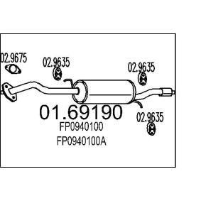 Endschalldämpfer 01.69190 MAZDA MX-6 von MTS
