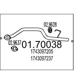 Abgasrohr für DAIHATSU von MTS
