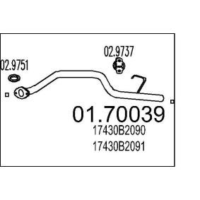Abgasrohr für DAIHATSU von MTS
