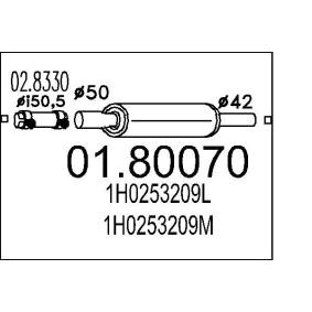 Mittelschalldämpfer 01.80070