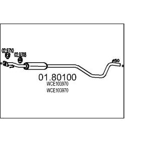 Mittelschalldämpfer von MTS 01.80100