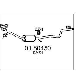 Achetez des Silencieux intermédiaire MTS 01.80450 à prix pour 67,97 €