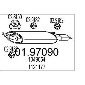 Endschalldämpfer 01.97090 FORD PUMA von MTS
