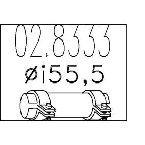 Köp Avgasklämma av MTS 02.8333 till det låga priset 211,27 kr