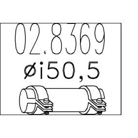 Köp Avgasklämma av MTS 02.8369 till det låga priset 142,32 kr