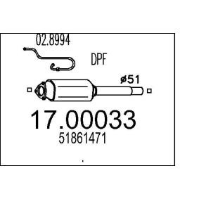 Partikelfilter (DPF) für FIAT von MTS