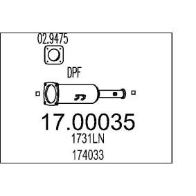 Acquista Filtro antiparticolato (FAP) da MTS 17.00035 a buon mercato per soli 383,36 €