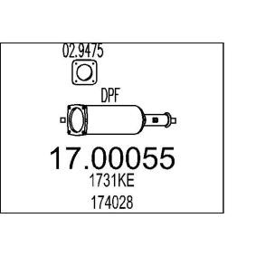 Compre Filtro de partículas da MTS 17.00055 a um preço baixo por 333,36 €