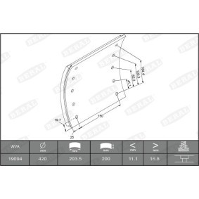 Acquista Kit materiale d'attrito, Freno a tamburo da BERAL 1909417500015178 a buon mercato per soli 224,30 €