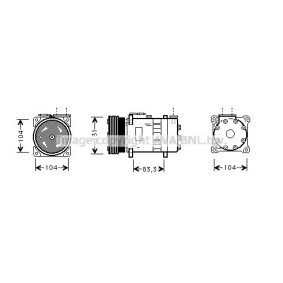 Klimakompressor von PRASCO AUK003