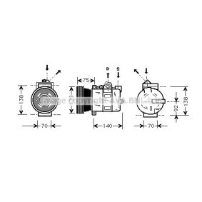 Klimakompressor von PRASCO AUK043
