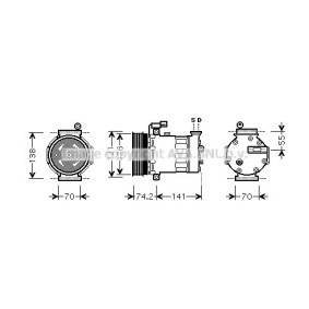 Acquista Compressore aria condizionata da PRASCO AUK171 a buon mercato per soli 513,91 €