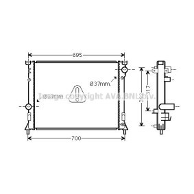 Achetez des Radiateur du moteur PRASCO CR2116 à prix pour 194,47 €