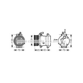 Achetez des Compresseur de climatisation PRASCO DWK095 à prix pour 514,15 €
