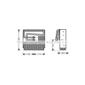 Verdampfer, Klimaanlage DWV064