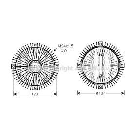Kjøp Clutch, kjølevifte av PRASCO FDC445 til den lave prisen 804,44 NOK