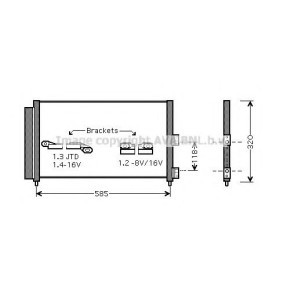 Achetez des Condenseur, climatisation PRASCO FT5289 à prix pour 118,50 €