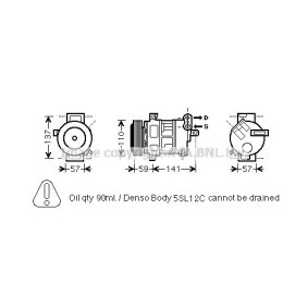 Acquista Compressore aria condizionata da PRASCO FTK333 a buon mercato per soli 704,40 €