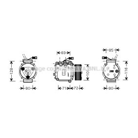 Acquista Compressore aria condizionata da PRASCO HDK168 a buon mercato per soli 637,26 €